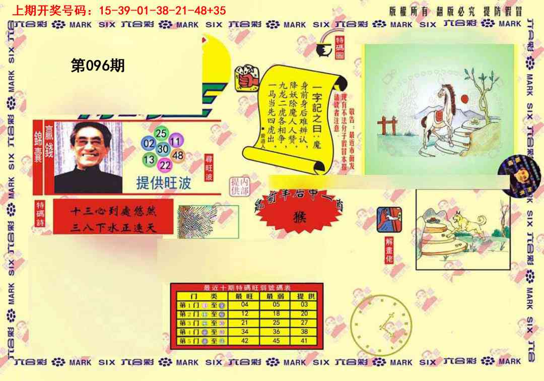 096期心水特码(信封)[图]